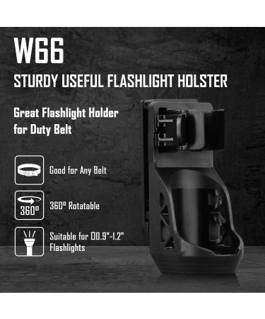 Buy Ultrafire W66 Tactical Flashlight Holster Keeper 2-Pack | Rotatable Pouch for 0.9-1.2 Flashlights | Durable Belt Holder with Lever Closure - Buy Online on SooperMarket.com