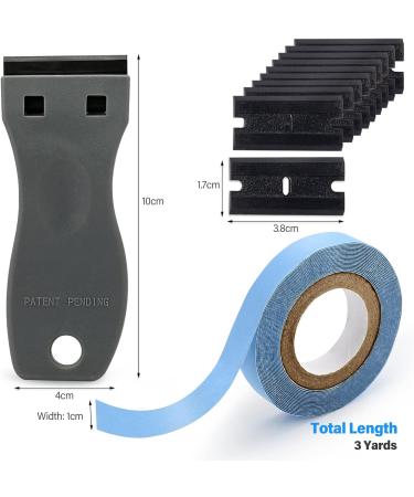 EHDIS Double Sided Hair Extension Tape 10mm x 3 yards with Plastic Scraper - Ideal for Hair Extensions, Lace Wigs, Toupees, and Hair Wefts - Buy Online on SooperMarket.com