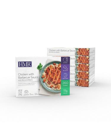 HMR Chicken with Barbecue Sauce, Rice, and Beans Entree - 6 Servings, 7.2 oz. Each - Ready to Eat Meals - Buy Online on SooperMarket.com