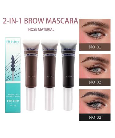 Dark Brown Waterproof Eyebrow Gel for Long Lasting, Smudge-proof Fluffy Brow Makeup - 01 Coffee - Buy Online on SooperMarket.com