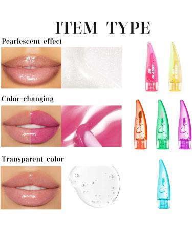 Mrettick Aloe Vera Lip Gloss: Long Lasting Nutritious Lip Balm for Lip Treatment and Dry Lips - Moisturizing Lip Oil - Color Changing Tinted Lip Balm Set - Buy Online on SooperMarket.com
