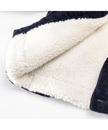 Volunboy Toddler Corduroy Sherpa Jacket - Blue | 18 Months | Warm Fleece Lining | Button Down Coat for Baby Boys & Girls - Buy Online on SooperMarket.com