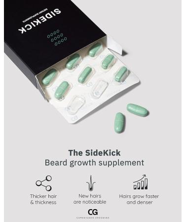 Copenhagen Grooming Sidekick - Beard Growth Supplements with Biotin - 150 Days Supply - Hair & Beard Vitamins for Men - Buy Online on SooperMarket.com
