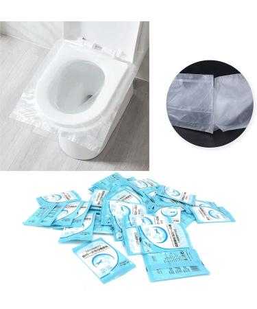 50pcs Disposable Plastic Toilet Seat Cover Waterproof Portable Paper Toilet Seat Covers Travel Accessories - Buy Online on SooperMarket.com