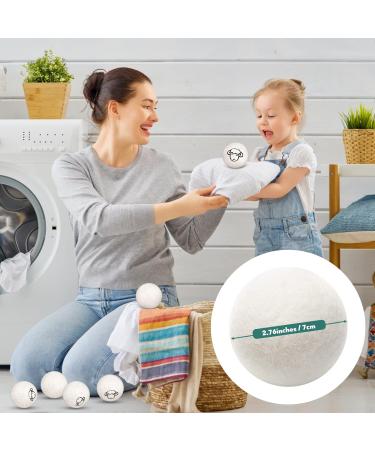 Eco-Friendly Dryer Balls - Echoss XXL 6-Pack | 100% Sheep Wool Tumble Dryer Balls for Reduced Drying Time Natural Fabric Softener & Anti-Static Effect - Buy Online on SooperMarket.com