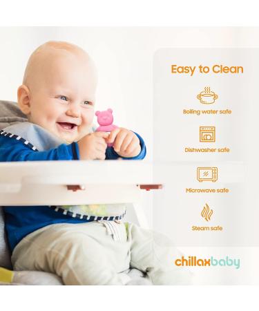 CHILLAX Teether Toys - Non-BPA Silicone Teethers for Babies | Soothing Teething Relief | Easy-to-Grip | Dishwasher-Safe | Shower Gifts for Infants (3+ Months) - Buy Online on SooperMarket.com