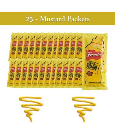 Frenchs Mustard Packets - 25 Count Single Serve Condiment Packs in Slide Seal Bag - Buy Online on SooperMarket.com
