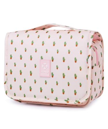 Travel Hanging Toiletry Wash Bag Makeup Cosmetic Organizer for Women Waterproof (Cactus) A-cactus
