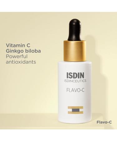 ISDIN Flavo-C Vitamin C Serum - Antioxidant Anti-Aging Benefits for Bright Elastic Skin - 1 Fl. Oz - International Shipping Available - Buy Online on SooperMarket.com