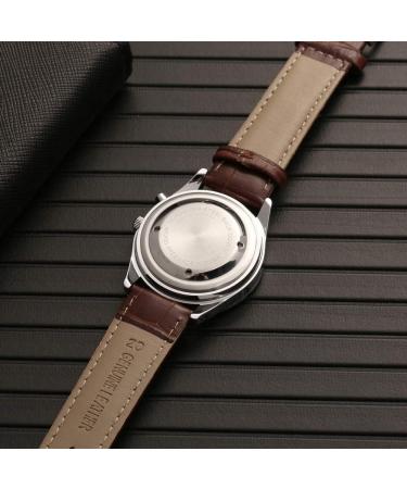 Montre Parlante Analogique avec Alarme Annonce de l'heure et Date en Fran ais Pour Aveugle et Les Personnes Malvoyant Cadran Noir (Bracelet Cuir Marron TFSW-2004C) - Buy Online on SooperMarket.com