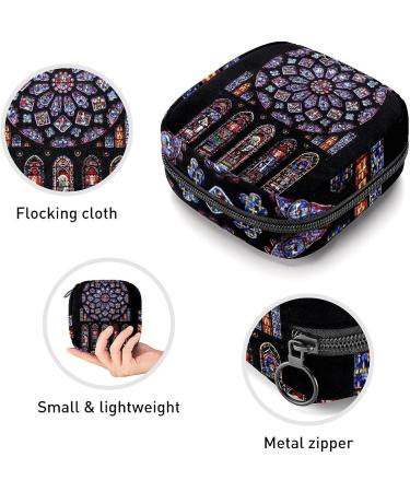 Anna Cowper Stained Glass Sanitary Napkin Storage Bag - Multi-Colored Period Pouch for Women and Teens - Buy Online on SooperMarket.com