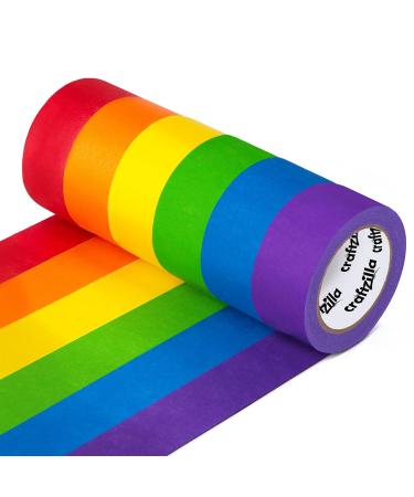Craftzilla Colored Masking Tape 6-Roll Multi Pack - Vibrant Rainbow Craft Tape for Arts & Crafts - 180ft x 1 inch - Buy Online on SooperMarket.com