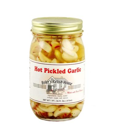 Byler's Relish House Amish Hot Pickled Garlic 16 oz - Homemade in Amish Country - Buy Online on SooperMarket.com