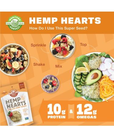 Manitoba Harvest Hemp Hearts 5lb - Raw Shelled Hemp Seeds, 10g Protein, 12g Omegas, Non-GMO, Gluten-Free - Buy Online on SooperMarket.com