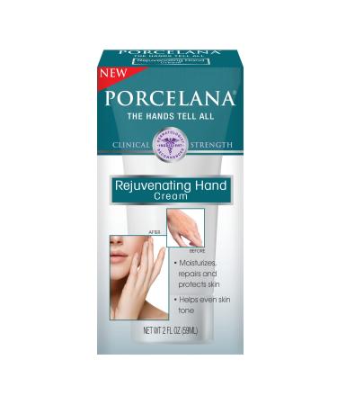 Porcelana Rejuvenating Hand Cream - Moisturizing & Anti-Aging - Evens Skin Tone & Dermatologist Recommended (2 oz)