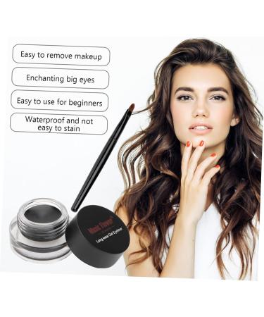 KALLORY 2pcs Black Waterproof Eyeliner Smudge Proof Eyeliner Eye Shadow Cream Eyeshadow Gel Water Proof 1 count (Pack of 1) As Shown - Buy Online on SooperMarket.com