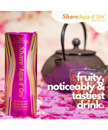 Shareeaqua d'Oro: Fermented Fruit & Vegetable Superfood Drink | 12 x 240ml | Vital Everyday Health | Ideal for Travel & Fasting - Buy Online on SooperMarket.com