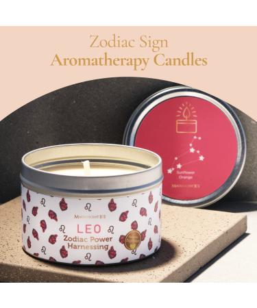 Leo Zodiac Sign Candle - Scented Soy Wax - Choose Your Birthdate - Great Holiday Gift for Astrology Fans - 6oz Tin Holder - Men's and Women's Decor - Buy Online on SooperMarket.com