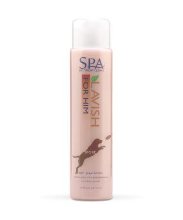 TropiClean SPA Lavish Shampoos for Pets - Made in USA - Soap Free - Naturally Derived Ingredients - Luxury Bathing 16 oz For Him