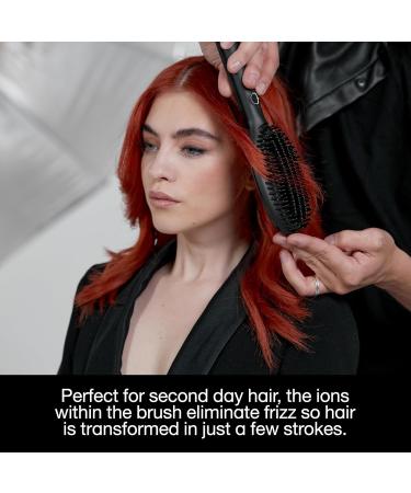 GHD Glide Hot Brush - Ceramic Technology with Ioniser, 185 C Optimum Temp for Frizz-Free Styling - Black - Buy Online on SooperMarket.com