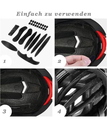27-Piece Black Helmet Padding for Bicycle & Motorcycle Helmets - Comfortable & Durable International Shipping - Buy Online on SooperMarket.com