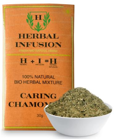 Caring Chamomile - 100% Natural Chamomile Leaf - As Used In Cafes - 30 g - Herbal Infusion