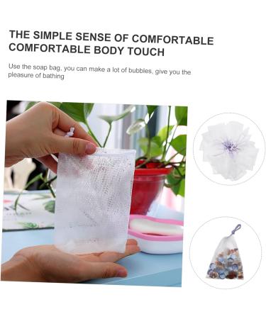 MUSISALY 80 Pcs Soap Bag Soap Net Foaming Net Face Scrubber Facial Cleaning Soap Bag Sulphur Soap Nylon - Buy Online on SooperMarket.com