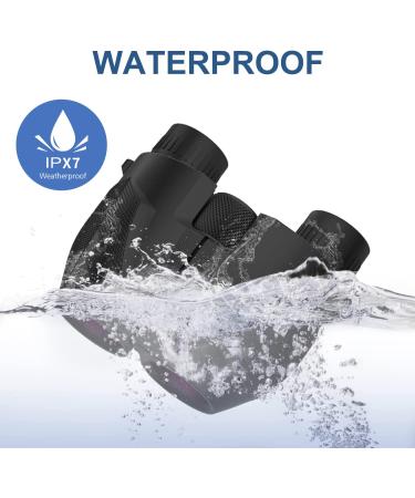 Compact 15x25 Waterproof Binoculars for Adults and Kids - Low Light Vision, Easy Focus - Ideal for Bird Watching - Black - Buy Online on SooperMarket.com
