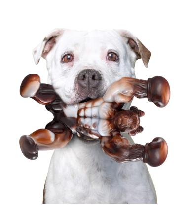 Zinbo Dog Toys for Aggressive Chewers Indestructible Dog Toys Tough Dog Toys for Aggressive Chewers Medium/Large Breed Strong Dog Toys for Tough Chewers (Dark Brown)