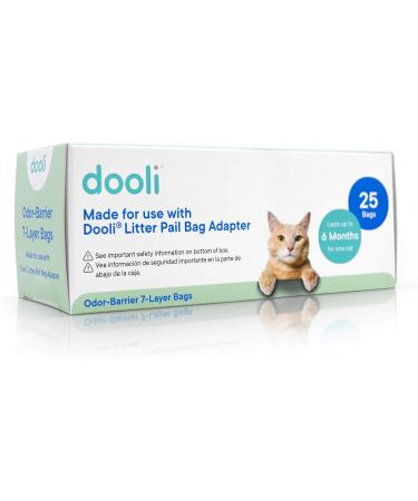 Cat Litter Pail Bag Refills Fits Litter Genie Fits Litter Genie Plus Fits Litter Genie XL Fits LItter Genie XXL For Use with Dooli Cat Litter Pail Adapter Roll of 25 Bags - Buy Online on SooperMarket.com