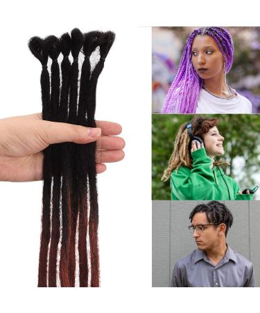 10PC No LIFE 50cm Black to Ginger Red Dreadlock Extensions | Synthetic Dreadlock Accessories for Men & Women | Jamaican Punk Hip-Hop Reggae Hair Wigs - Buy Online on SooperMarket.com