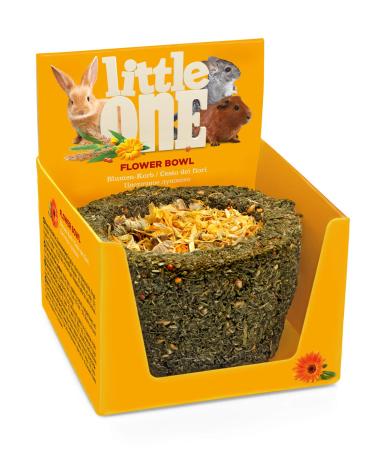 Little One Snack Flower Basket in a Box Pack of 1 (1 x 120 g) Meadow Grass and Marigold Flowers 120 g (Pack of 1)