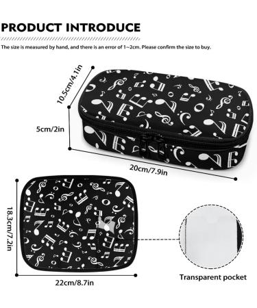 TODIYADDU White Insulin Cooler Case - Music Symbol Design | Diabetes Medication Organizer Bag with Handle for Daily Life and Travel - Buy Online on SooperMarket.com