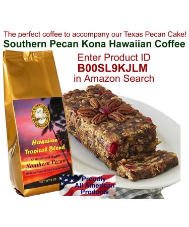 Genuine Texas Pecan Cake Gift Box - Perfect Dessert for Kona Hawaiian Coffee - 1.5 Lb Cake for Christmas, Birthday, Anniversary - All Occasions - Buy Online on SooperMarket.com