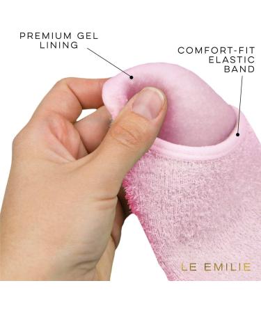 Moisturizing Gel Heel Socks - Heal Dry Cracked Feet | Lavender & Jojoba Infusion | Perfect Gift (1 Pair Pink - Buy Online on SooperMarket.com