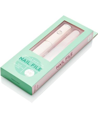 Malva Belle Best Crystal Glass Nail File - Long Lasting Double Sided Tempered Glass File - Professional Salon Manicure/Pedicure Filing Tool for Natural Nails - Light Pink (3 mm) Light Pink 3mm