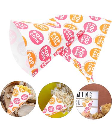 Beavorty 150 Pcs Popcorn Bag Clear Gift Bags Popcorn Cone Bags Goodie Bag Treats for Kids Cone Shaped Treat Bags Wedding Cone Bags Party Child Paper Disposable Biscuit Bag - Buy Online on SooperMarket.com