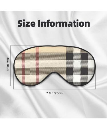 SSIMOO Gray Plaid Sleep Eye Mask for Women | Breathable Travel Eye Patch | Perfect Relaxation Accessory - Buy Online on SooperMarket.com