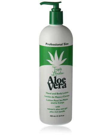 TRIPLE LANOLIN Aloe Vera Lotion 20 Ounce (Pack of 12)