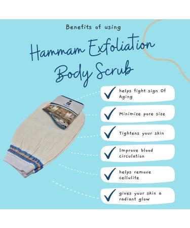 2X Turkish Bath Hamam Glove Spa Set - Exfoliating Scrub Mitt for Body Cellulite Removal - Kelebek - Buy Online on SooperMarket.com