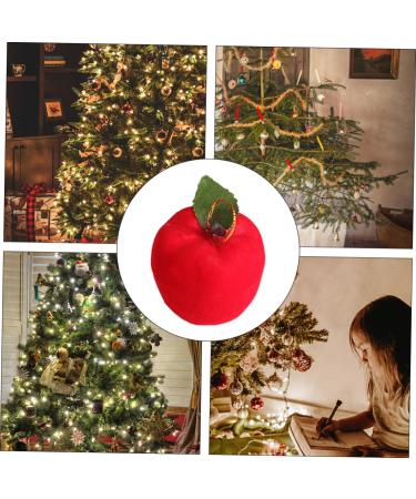 Zerodeko 18pcs Christmas Apple Pendant Xmas Party Supplies Fruit Xmas Ornaments Christmas Tree Fruit Decorations Christmas Tree Ornaments Home Decorations Party Bag Fabric 6cm Red - Buy Online on SooperMarket.com