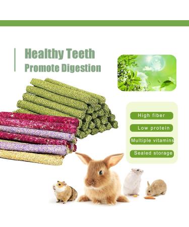 SUPERFA 40 Pcs Timothy Hay Sticks Rabbit Treats Mix Flavors of Rabbit Chew Toys Suitable for Small Animals to Chew A Toy for Rabbits Hamsters Gerbils and Guinea Pigs. 40 Count (1 Pack) - Buy Online on SooperMarket.com