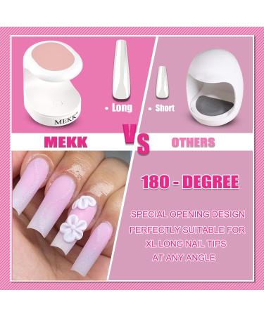 MEKK Mini UV LED Nail Lamp - 16W Professional Nail Dryer for Gel Nails in Pink - Buy Online on SooperMarket.com