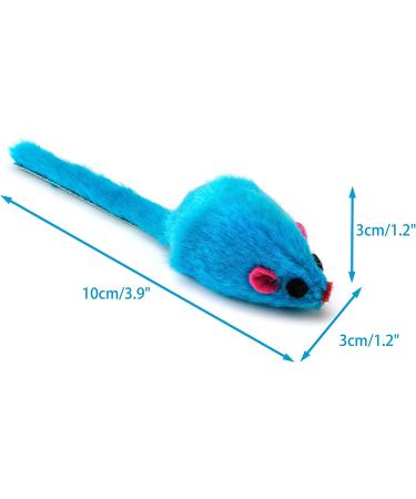 CHIWAVA 4.1'' Furry Cat Toy Mice Rattle - Interactive Play Assorted Color - 36PCS - Buy Online on SooperMarket.com