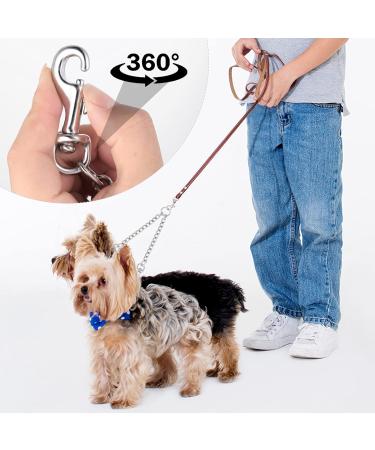 Tiesome Metal Double Dog Leash - 360 Rotation Chew-Proof Dual Leash for Dogs | Ideal for Walking & Training | Durable Two Dog Splitter (2.5mm x 40cm) - Buy Online on SooperMarket.com