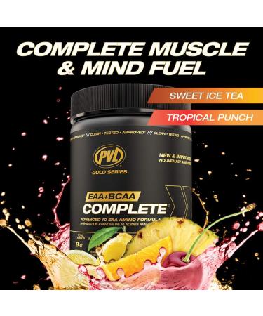 PVL EAA BCAA COMPLETE | Pre Intra or Post Workout EAA/BCAA with L-Arginine Amino Acid Supplement Keto Friendly 369 g (30 servings) Gold Medal Grape - Buy Online on SooperMarket.com