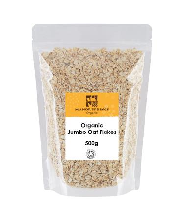 Organic Jumbo Oat Flakes 500g by Manor Springs Organic