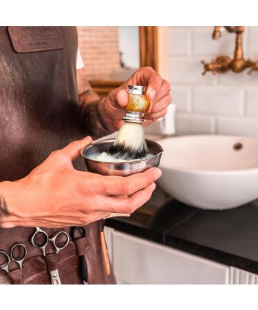 Cambridge Cut Throat Luxury Men's Shaving Brush - Premium Synthetic Silvertip Badger Bristles for Soap, Foam, or Cream - Vegan Friendly Male Grooming Gift - Buy Online on SooperMarket.com