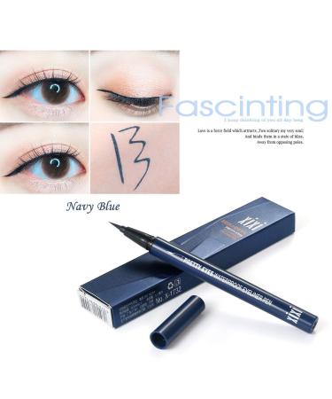 Vtrem 2 Pack Blue Eyeliner Pencil - Waterproof Navy Blue/Light Brown Liquid Eyeliner Pen Set for Smudge Proof, Long Lasting Makeup - Korean Glitter Liner Tools - Buy Online on SooperMarket.com