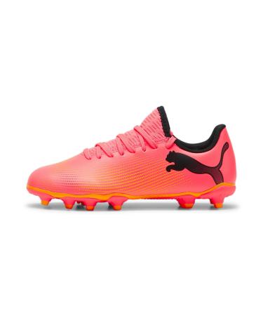PUMA Unisex Kids Future 7 Play Fg/Ag Football Shoe 37.5 EU Sunset Glow Puma Black Sun Str